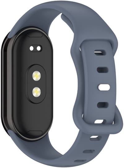 Siliconen bandje - geschikt voor Xiaomi Mi Band 10 / 9 / 8 / Xiaomi Smart Band 10 / 9 / 8 - blauwgrijs
