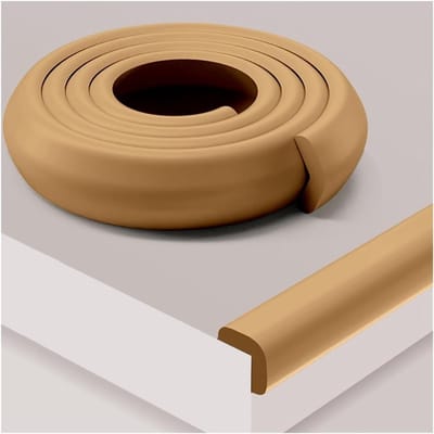 Schuim Beveiligingsstrips - Randbescherming Kussens - Veiligheid Thuis - Zelfklevend Zacht Materiaal - 2 Meter - Houtkleur