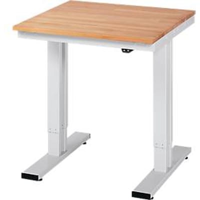 Werktafel serie adlatus 300, massief beuken blad, B 750 x D 800 x H 750-1120 mm