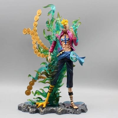 33cm One Piece Marco Anime Figuren Onsterfelijke Vogels Beeldje Pvc Gk Standbeeld Poppetje Kamer Decoraties Verzamelfiguur Speelgoed Voor Kinderen Cadeau blue