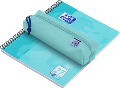Oxford etui voor onderleggers, polyester, rechthoekig, klein, blauw