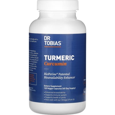 Dr. Tobias, Kurkuma Curcumine, 120 Plantaardige Capsules