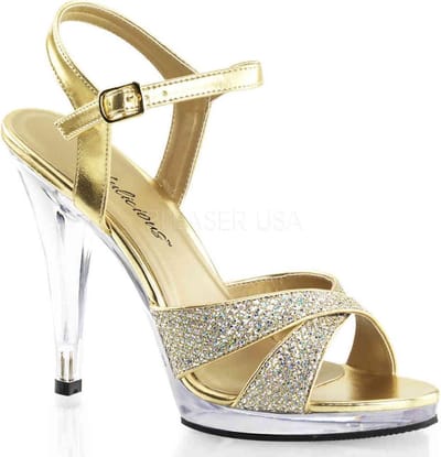 EU 36 = US 6 | FLAIR-419(G) | 4 1/2 Heel, 1/2 PF Criss Cross Ankle Strap Sandal
