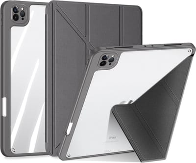 Dux Ducis - Hoes geschikt voor Apple iPad Pro 11 (2025) / Apple iPad Pro 11 (2024) - Magneet sluiting - Auto Sleep/Wake functie - Met Pencil houder - Grijs