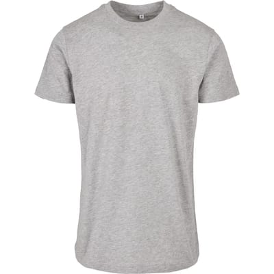 Build your Brand Basic Round Neck T-Shirt BYBB010 - Heather Grey - XXL