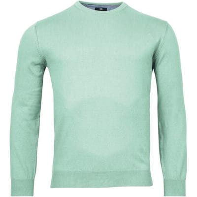 Baileys Trui Ronde Hals Single Knit Pima Cotton Olive Melange / male