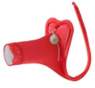 BamBella ® - Penis sleeve string zonder bandjes - maat Onesize - Sexy erotische heren onderbroek Rood mannen rollenspel valentijnsdag