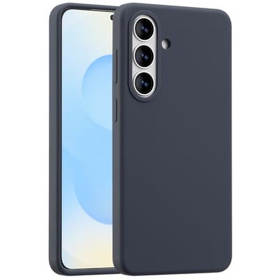 Accezz Hoesje - Geschikt voor Samsung Galaxy S26 Plus - Liquid Silicone Backcover met Magnetische Ring - Donkerblauw