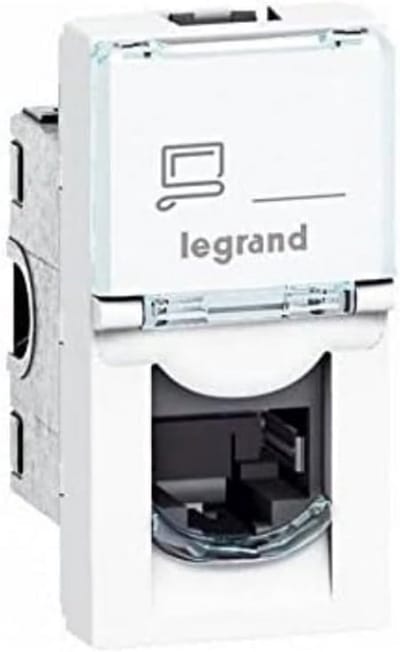 Stopcontact Mozaïek - UTP Module - Netwerk Installatie - Snelkoppeling Zonder Gereedschap - 1 Module - Wit