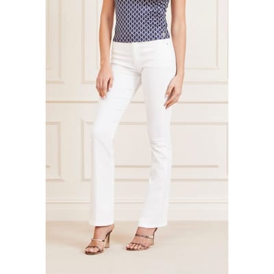 GUESS Marciano By  New Kayla Denim Pale Pearl Flared Multi Taglia: W26 | Pantaloni larghi Outlet | Donna | Blu