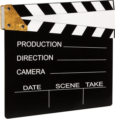 CHRISTIANFABRICATIONS - Filmklapper decoratie 28 x 28,5 cm van personaliseerbaar karton