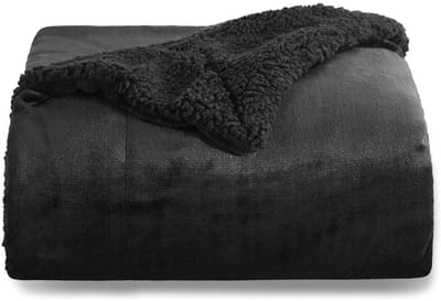 DailySupplies® Fleece Deken - Zachte Plaid - Warmtedeken 150x200cm - Zwart