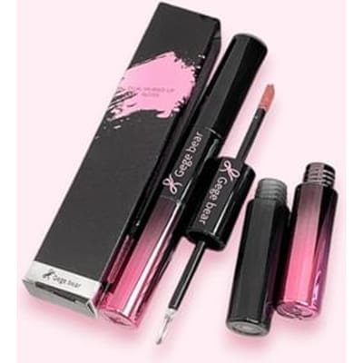 Gege Bear - BUY 3 GET 40% OFF - Dual-Headed Lip Gloss - 6 Colors #01 Sugar Strawberry - 1.8g + 1.8ml