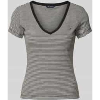 Slim fit T-shirt van katoenmix