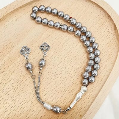 Bovista Tasbih - Tesbih - Tasbeeh - Kralen - Teller - Gebedsarmband - Ramadan - Ramadan - Zilver
