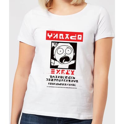 Rick and Morty Wanted Morty Dames T-shirt - Wit - S