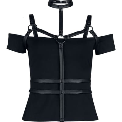 KIHILIST by KILLSTAR - Gothic Top - Tenebris Tribe Top - L tot 3XL - voor Vrouwen - zwart