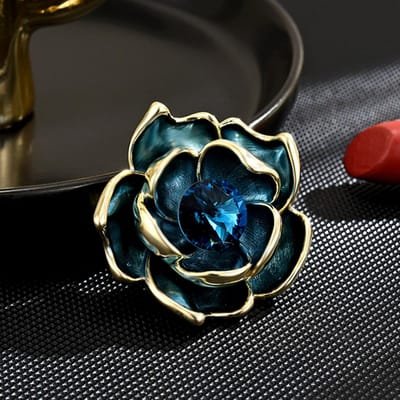 Nieuwe Vintage Bloemen Broche Dames Licht Luxe Design Broche Mode Sieraden Niche Kleding Vaste Accessoires black
