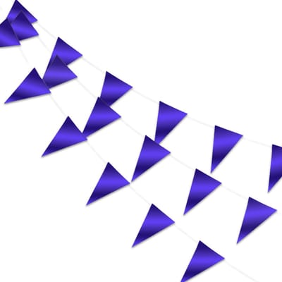 Q2P - Slingers - Verjaardag - Versiering - Vlaggenlijn - Feestartikelen - Feest - Gender Reveal - Slinger - Licht - Blauw