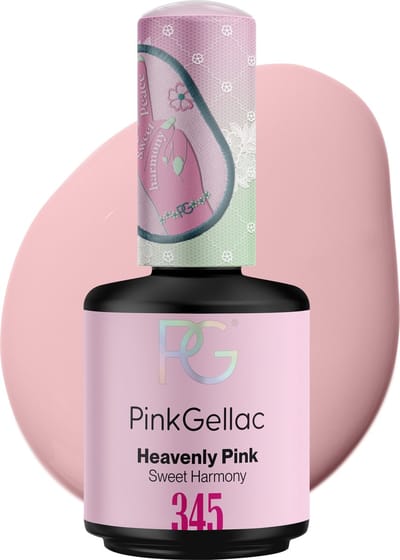 Pink Gellac Gellak - 345 Heavenly Pink 15ml - Glanzend Roze Gel Nagellak - Gellac - Gel Nagels Producten
