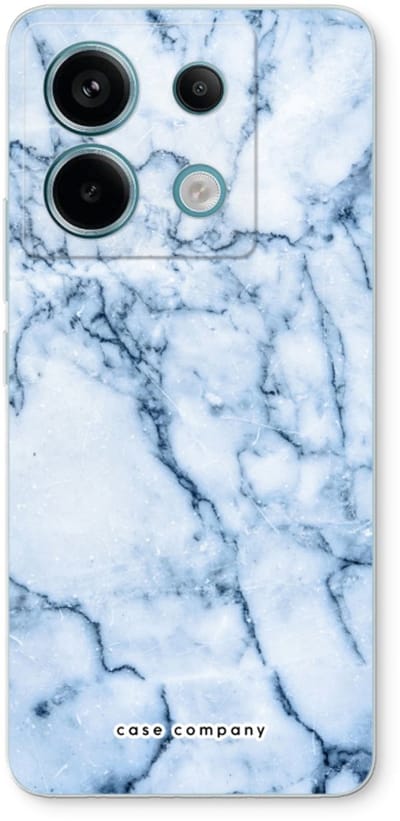 Case Company® - Hoesje geschikt voor Xiaomi Poco X6 hoesje - Blauw marmer - Soft Cover Telefoonhoesje - Bescherming aan alle Kanten en Schermrand