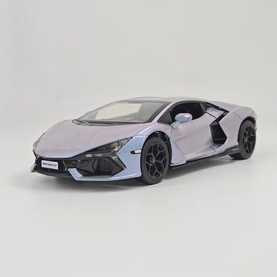 1:24 Modèle de Voiture en Alliage Simulation Revuelto Décoration, Portes et Coffre Peuvent Être Ouverts Avec Son et Lumière Cadeaux