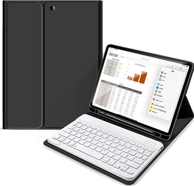 Toetsenbord Hoes geschikt voor iPad Air | QWERTY met Bluetooth | Keyboard case | 10.9 inch Air hoes | Ingebouwde standaard | Air 4 (2020) en 5 (2022) zwart