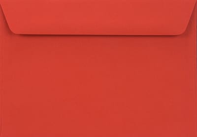 Gladde rode enveloppen A6 - 114 x 162 mm - 25 stuks - HK zelfklevend met plakstrip - 90 gram - Burano - Netuno