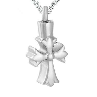 Fako Bijoux® - Ketting - Ashanger / Assieraad - Kruisje - Staal