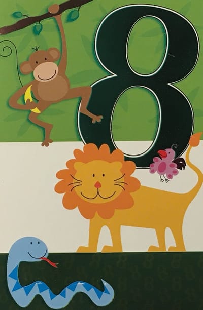 Luxe Wenskaart 8 Jaar - Verjaardagskaart - Leeftijdskaart - Verjaardag - Jarig - Leeftijd 8 Jaar - Art Of Cards - Numbers - Kaart - 66842 - 8710577833575 - Geburtstag - Birthday - Anniversaire - Gratis Verzonden - Hoge Afnamekortingen