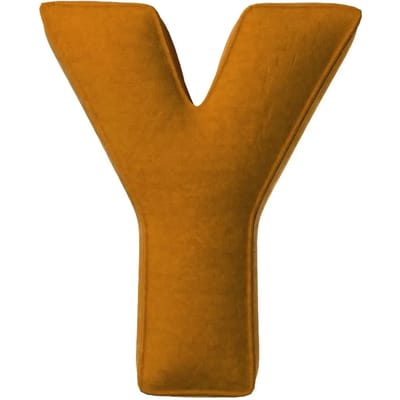 Kussen letter y Yellow Tipi Posh Velvet