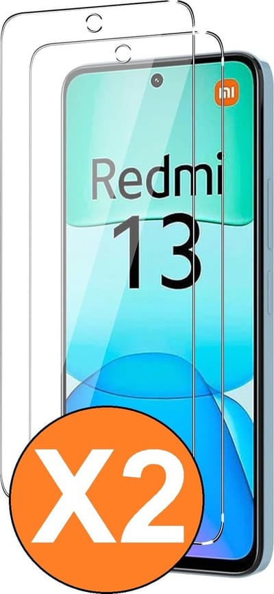 Screenprotector geschikt voor Xiaomi Redmi 13 4G Screenprotector / Poco M6 4G Screenprotector - gehard Glas Tempered Glass - 2 Stuks