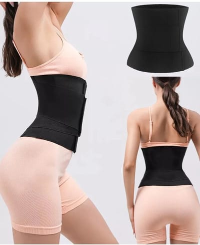 Lavida ® Waist Trainer- Rugbrace Onderrug-Shaper -Buikband-Afslankband- Zweetband- Sauna band-Zwangerschap-One Size -Zwart