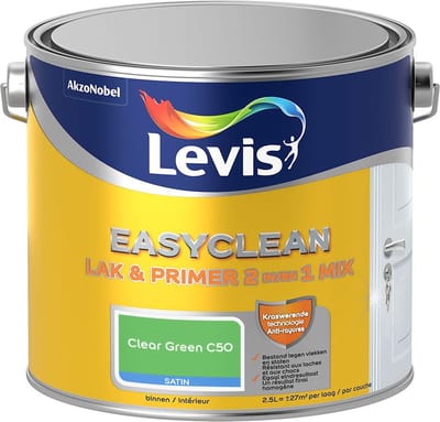 Levis - Easyclean Lak & Primer 2-In-1 Mix - Clear Green C50 - Mengverf - 2,5 L