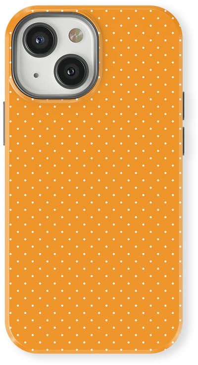 Micro Dots Tough Hoesje geschikt voor iPhone 13 Mini | Geschikt Voor Mag | Stippen Motief Backcover geschikt voor iPhone 13 Mini Golden Glow
