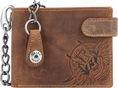 Greenburry Vintage portemonnee leer 12 cm - Jongens - Horizontaal - braun