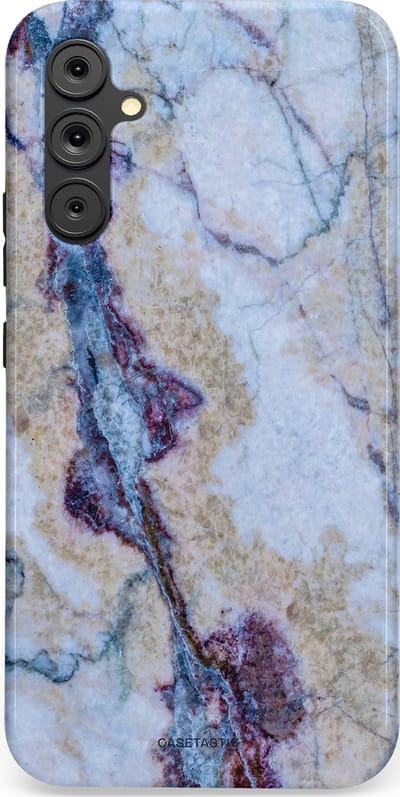Casetastic hoesje geschikt voor Samsung Galaxy A34 (2023) 5G - Dubbellaagse bescherming - Diepzee Marmer - Fashion Case - Blauw Zand
