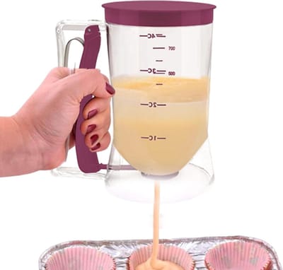 Beslagdispenser Pannenkoek - Bakgereedschap Mixhouder - Gelijkmatig Bakken - Handmatige Precisie Handgreep - 114 x 185 cm - Transparant