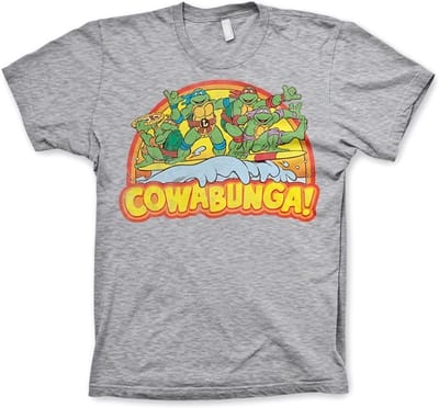 Teenage Mutant Ninja Turtles TMNT Cowabunga T-shirt, grijs gemêleerd