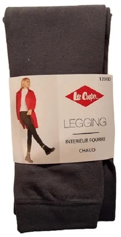 Lee Cooper Legging 1200 denier ondoorzichtige panty met warme, gevoerde binnenkant Grijs Maat S