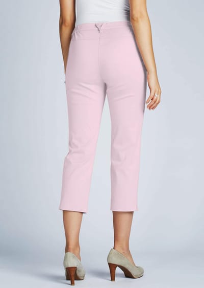 7/8-katoenen broek, comfort model - rosé - Gr. 19 van Goldner Fashion