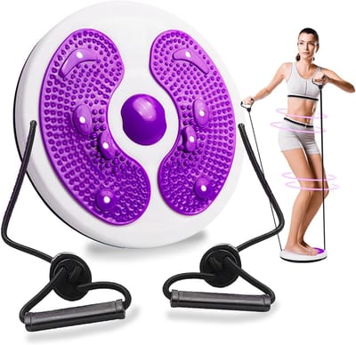 Taille Twister Disc - Fitness Draaitafel - Lichaam Vormgeven - Met Antislip Knoppen - 32 cm - Paars