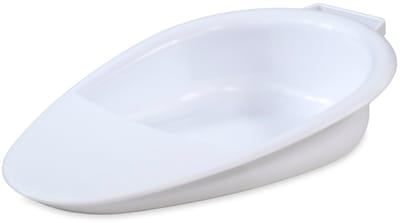 Mobiclinic Seren – Bedpan – Gemakkelijk op te bergen en te vervoeren – Kunststof – Grote opslagcapaciteit – Gemakkelijk te reinigen – Wit