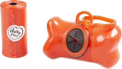 Duvoplus - Hondenpoepzakje - Hond - Poepzakjes Dispenser Beentje 2x20st Rood - 1st