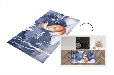 Keukenloper - Loper keuken - Vos - Winter - Sneeuw - 120x60 cm - Keukenloper vinyl