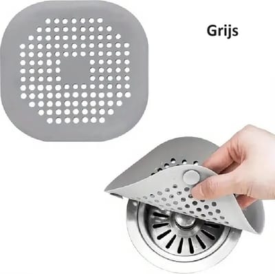 Luxe Doucheput Matje Met Zuignappen I Gootsteenfilter I Afvoerplug I Afvoerputje I Douchebak I Haarstopper I 14 CM Diameter I Siliconen I Grijs