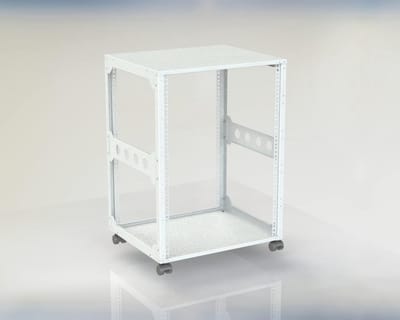 Open Frame 15U 19 Inch Mini Rackkast 440mm Diep voor Server, Netwerk en Studio