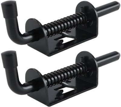 Dailygoods- Veergrendel Zwart - Zware Grendel - 2 Stuks - Corrosiebestendig - Geschikt voor Vrachtwagendeuren - Eenvoudige Bevestiging - Deurslot