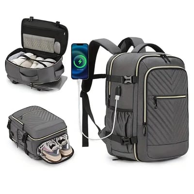 PolkaHome® Luxe Handbagage Koffer | Handbagage Tas & Rugzak 40x30x20 | Reisrugzak & Reistas | Luchtvaartmaatschappij Goedgekeurd
