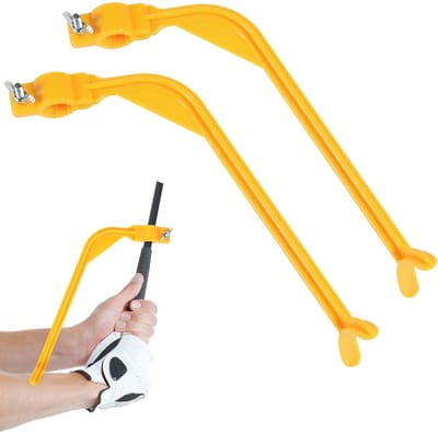Golf Swing Trainer - Golf Oefen Tool - Golfhouding Verbeteren - Dubbele Correctie - 2 stuks - Geel